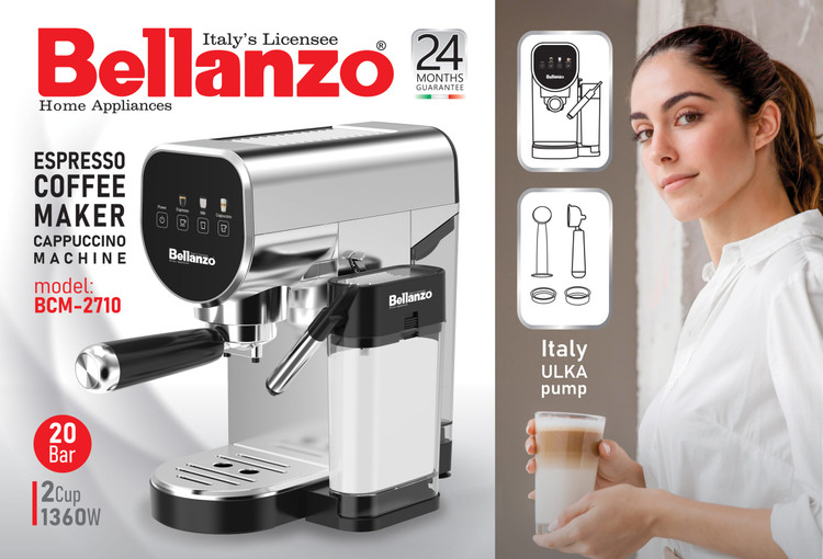 اسپرسوساز بلانزو با مخزن شیر BCM-2710
