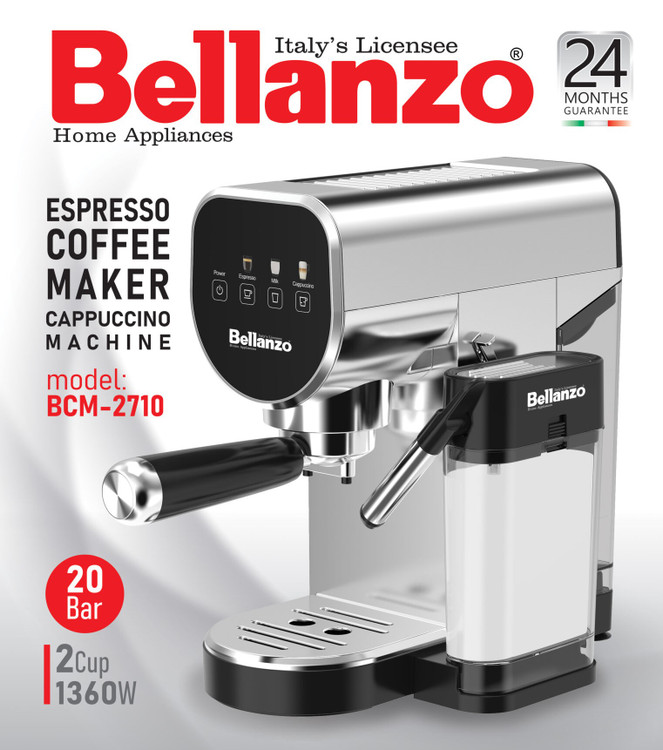 اسپرسوساز بلانزو با مخزن شیر BCM-2710