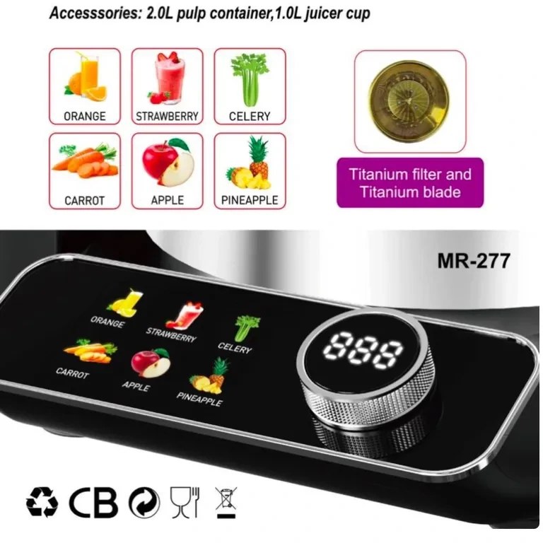 آبمیوه گیری تک کاره   دیجیتال رنگی مایر مدل MR277