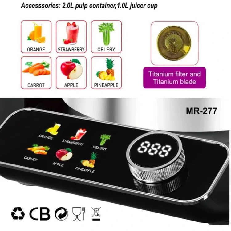 آبمیوه گیری تک کاره دیجیتال رنگی مایر مدل MR277