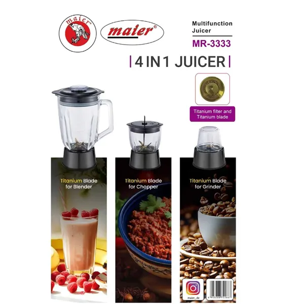 آبمیوه گیری 4کاره دیجیتال مایر مدل MR-3333