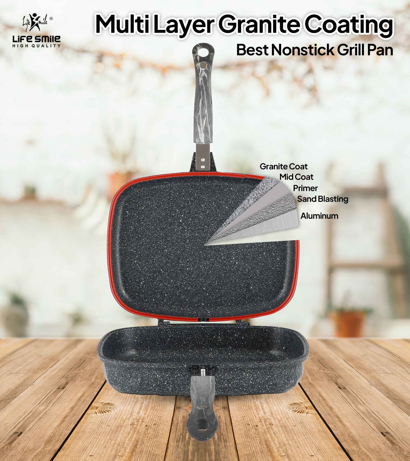 تابه دو طرفه رژیمی لایف اسمایل lifesmile