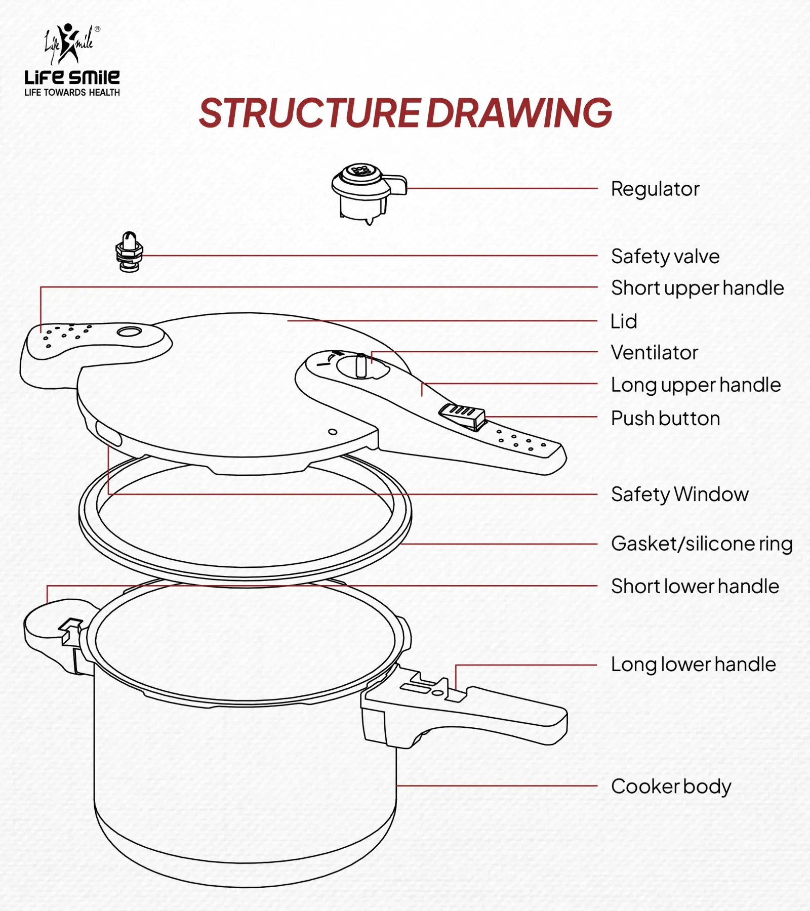 زودپز دو کاره لایف اسمایل 4 لیتری مدل ZDS-2-4L
