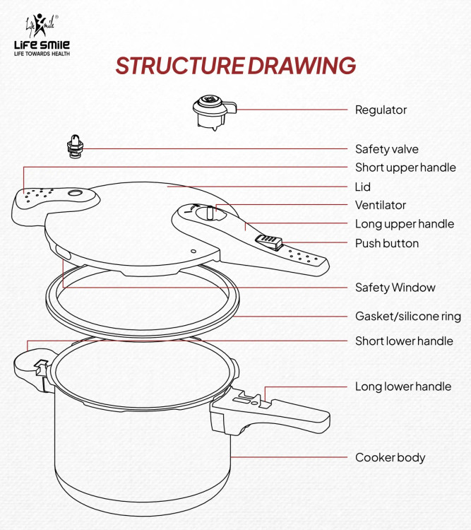 زودپز دو کاره لایف اسمایل 4 لیتری مدل ZDS-2-4L