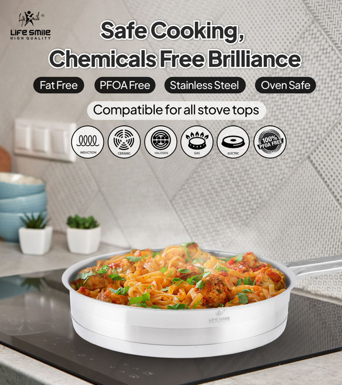 سرویس تابه استیل لایف اسمایل مدل P123FSET