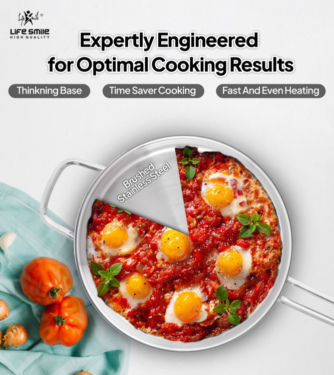 سرویس تابه استیل لایف اسمایل مدل P123FSET