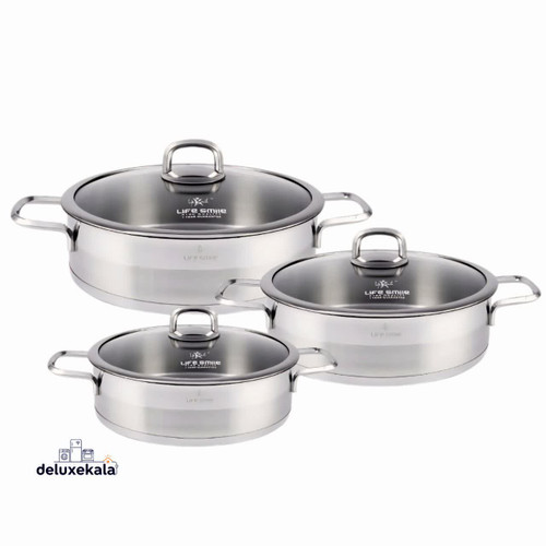 سرویس تابه استیل لایف اسمایل مدل LIFEP12SHR