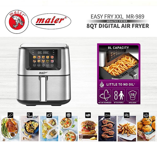 سرخ کن رژیمی 8 لیتری مایر مدل MR-989