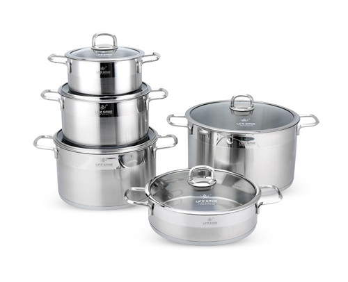 سرویس قابمه استیل لایف اسمایل مدل LIFEP12-10SILVER