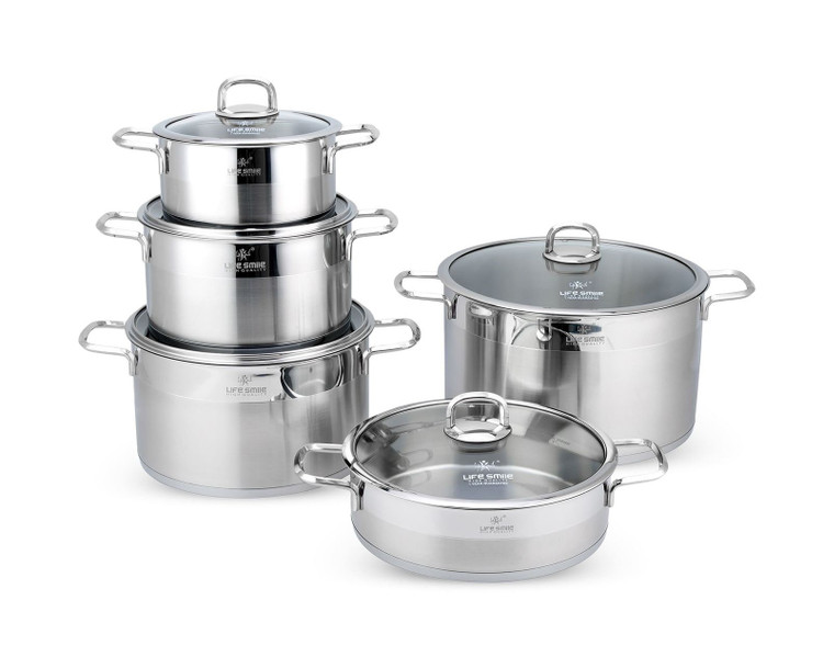 سرویس قابمه استیل لایف اسمایل مدل LIFEP12-10SILVER