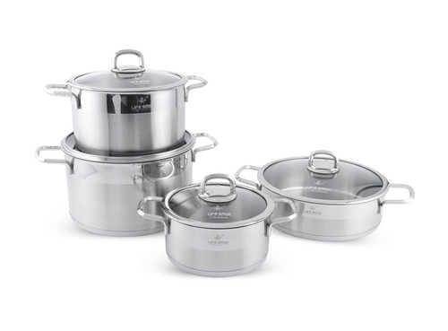 سرویس قابمه استیل لایف اسمایل مدل LIFEP12-8SILVER