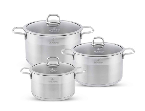 سرویس قابمه 6 پارچه استیل لایف اسمایل مدل LIFEP12