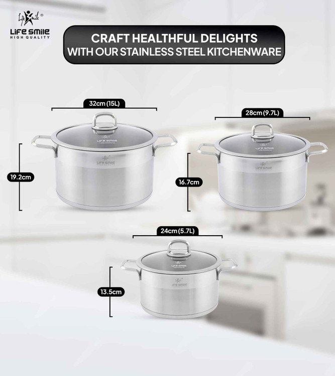 سرویس قابمه 6 پارچه استیل لایف اسمایل مدل LIFEP12