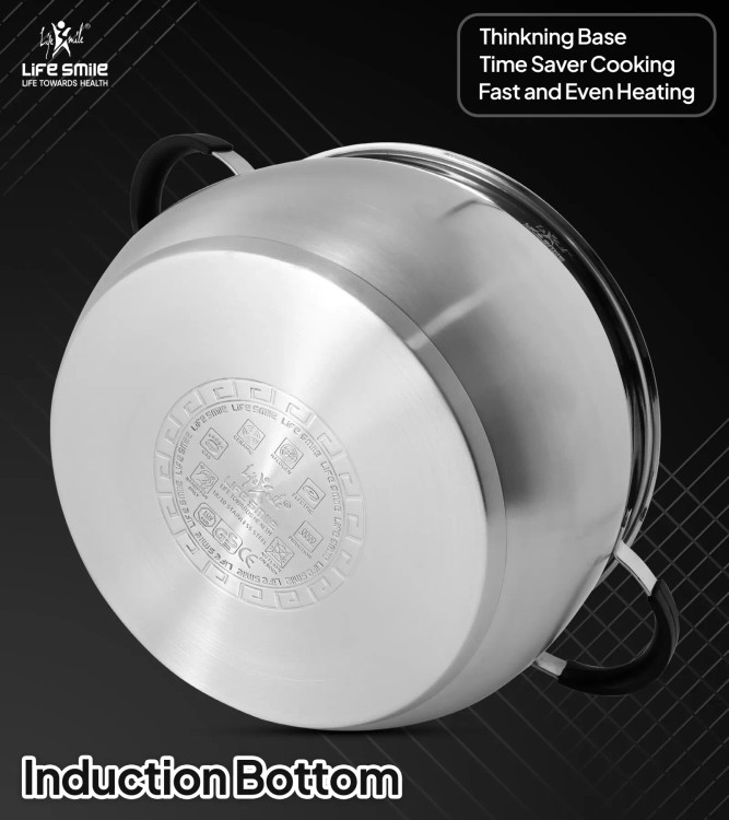 سرویس قابمه 10پارچه استیل لایف اسمایل مدل LIFEP22 سایز 32/28/28/24/20