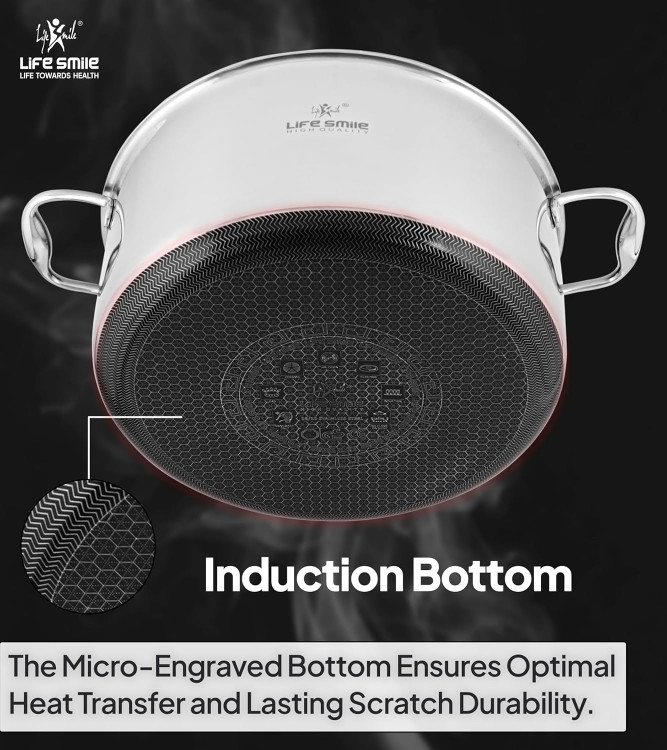 سرویس قابمه 10پارچه استیل لایف اسمایل مدل LIFEP30-10 کف لیزری